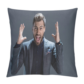 Personality  Screaming Man In Suit Pillow Covers