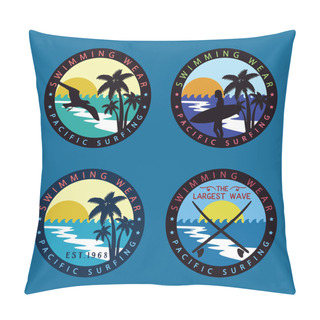 Personality  Surfing Badges Sign Handmade Differences Pillow Covers