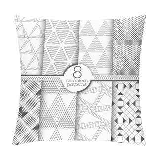 Personality  Set Of Vector Seamless Patterns Pillow Covers