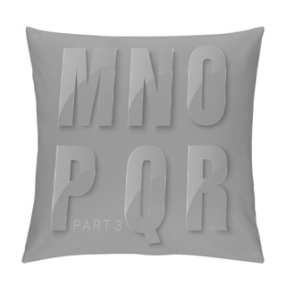 Personality  Set Of Letters From Classic Font Pillow Covers