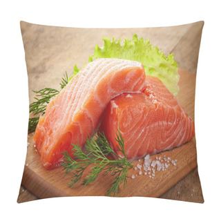 Personality  Fresh Raw Salmon Pillow Covers