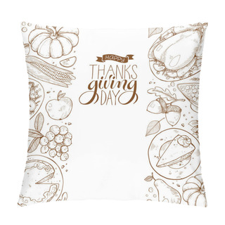 Personality  Happy Thanksgiving Poster Pillow Covers