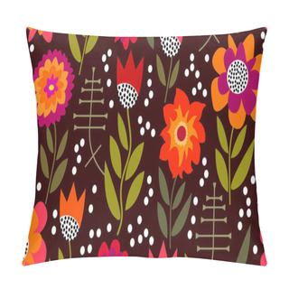 Personality  Autumn Glory. Seamless Vector Pattern With Chrysanthemums And Asters. Pillow Covers