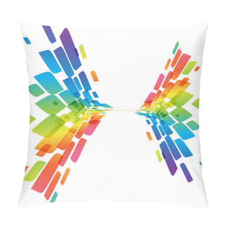 Personality  Multicolored Geometric Element Isolated On White Background Pillow Covers
