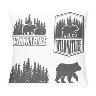 Personality  Bear Emblems Pillow Covers