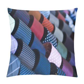 Personality  Colorful Italian Ties In Soft Focus Pillow Covers