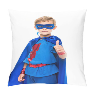 Personality  Superhero Boy Showing Thumb Up Pillow Covers