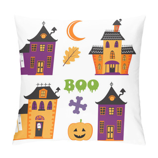 Personality  Halloween Set With Haunted Houses Pillow Covers