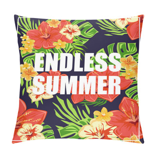 Personality  Background With Endless Summer Lettering Pillow Covers