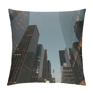 Personality  Low Angle View Of Buildings In Midtown Of New York City Pillow Covers