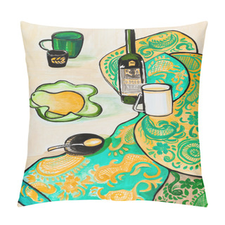 Personality  Still Life On Bright Cloth Pillow Covers