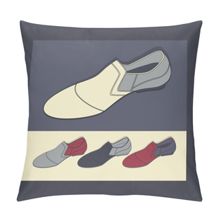 Personality  Men's Shoes, Vector Pillow Covers