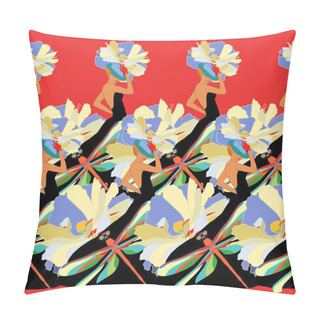 Personality  Women Floral Clothing Collection,  Abstract Ornament Pillow Covers