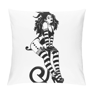 Personality  Sexy Joker Girl In Stockings Pillow Covers