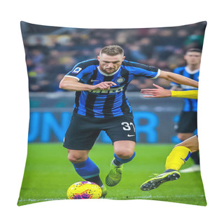Personality  Milan Skriniar Of FC Internazionale During Italian Soccer Serie A Season 2019/20 Of FC Internazionale - Photo Credit Fabrizio Carabelli /LM Pillow Covers