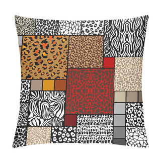 Personality  Mega Set Of 18 Seamless Animal Skin Patterns. Safari Textile Collection. Pillow Covers