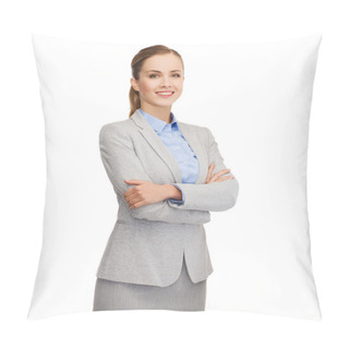 Personality  Smiling Businesswoman Pillow Covers