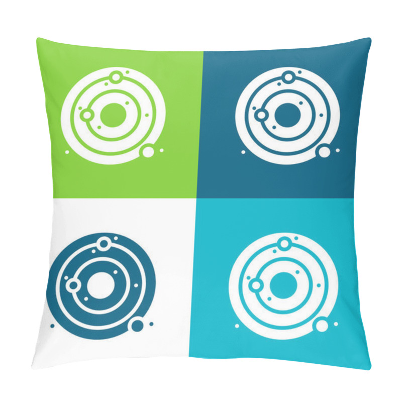 Personality  Astronomy Flat four color minimal icon set pillow covers