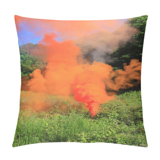 Personality  Orange Smoke On A Glade Pillow Covers