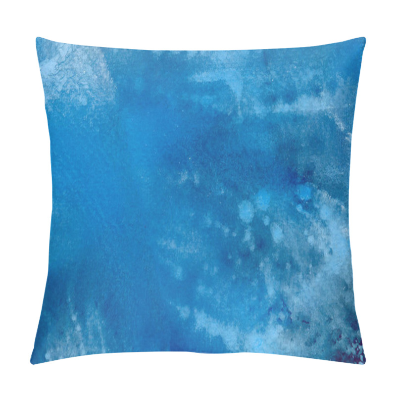 Personality  Light and dark blue splash watercolor texture. pillow covers