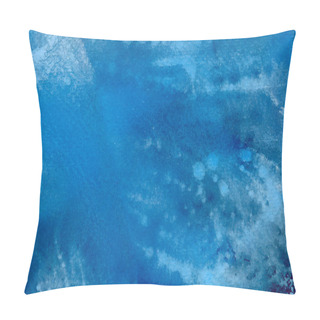 Personality  Light And Dark Blue Splash Watercolor Texture. Pillow Covers