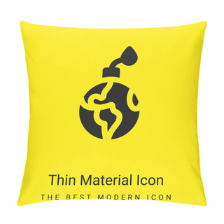 Personality  Bomb Minimal Bright Yellow Material Icon Pillow Covers