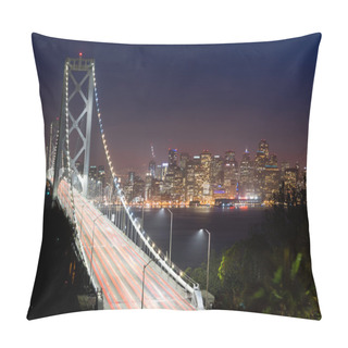 Personality  Bay Bridge Rush Hour Traffic San Francisco Transportation Pillow Covers