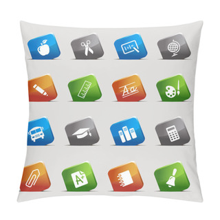 Personality  Cut Squares - School Icons Pillow Covers