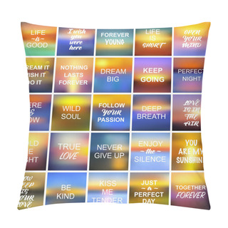 Personality  Set Of 25 Sunset Blurred Backgrounds Pillow Covers