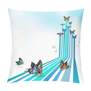Personality  Background With Butterflies Pillow Covers