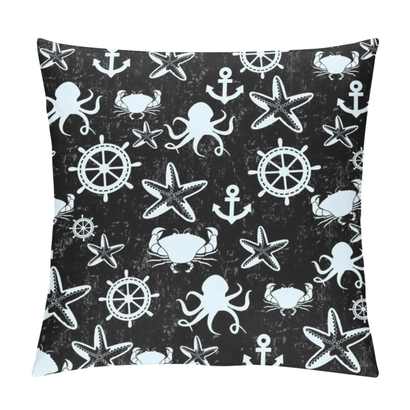 Personality  Sea life seamless pattern pillow covers