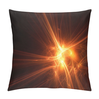 Personality  Abstract Red Fractal Lake Pillow Covers
