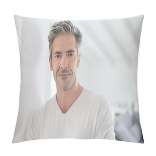 Personality  Attractive 50-year-old Man Pillow Covers