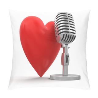 Personality  Heart With Microphone Pillow Covers