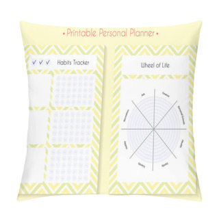 Personality  Color Printable Planner Set Pillow Covers