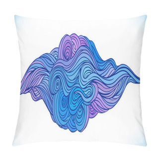 Personality  Hair Or Waves Seamless Pattern Pillow Covers