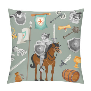 Personality  Knights Cartoon Set Pillow Covers