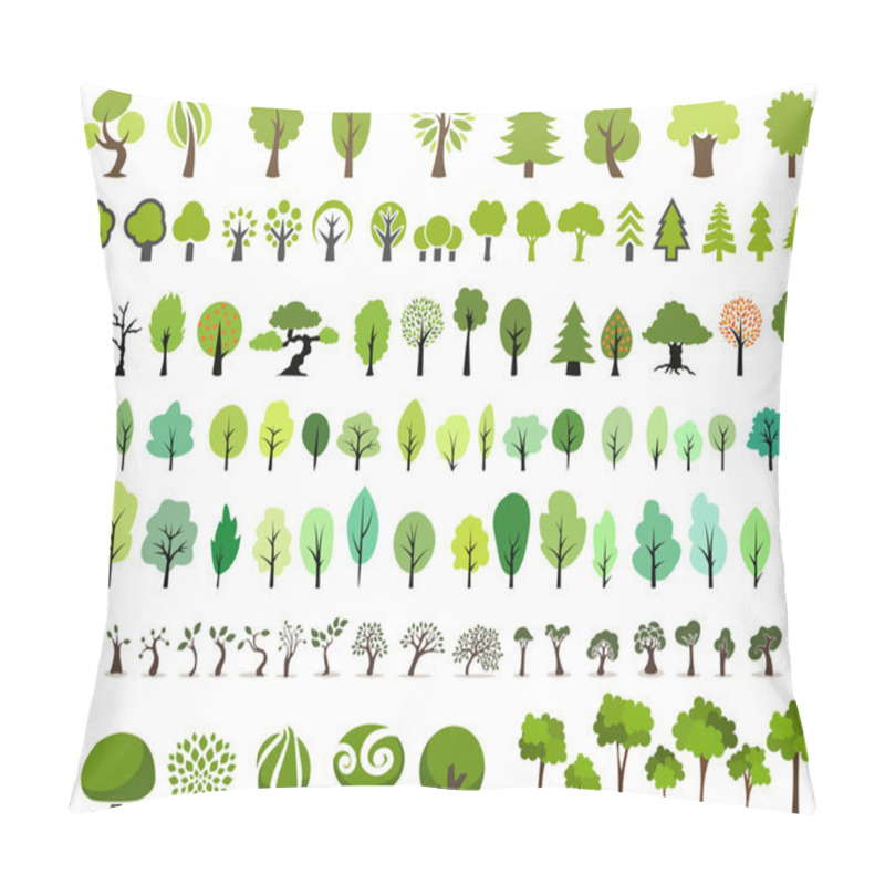 Personality  Vector file of many style trees pillow covers