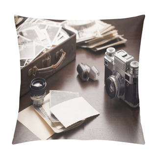 Personality  Old Photos And Photo Equipment Pillow Covers
