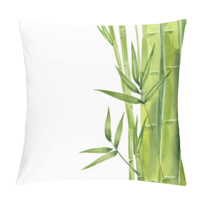 Personality  watercolor bamboo stalks pillow covers