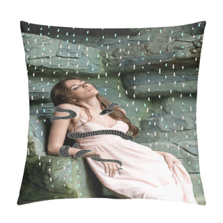 Personality  Young Seductive Woman  Pillow Covers