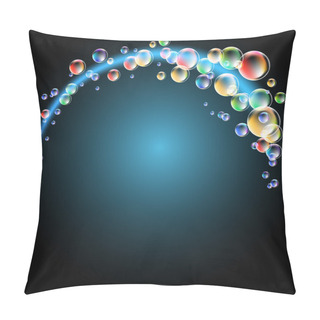 Personality  Glowing Background With Bubbles Pillow Covers