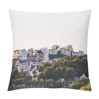 Personality Beautiful View Of Spanish City Under Clear Sky Pillow Covers