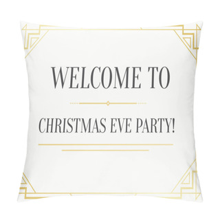 Personality  Great Vintage Invitation To Christmas Party Pillow Covers