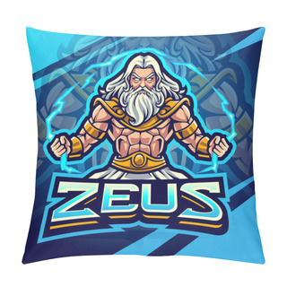 Personality  Zeus Esport Mascot Logo Design Pillow Covers
