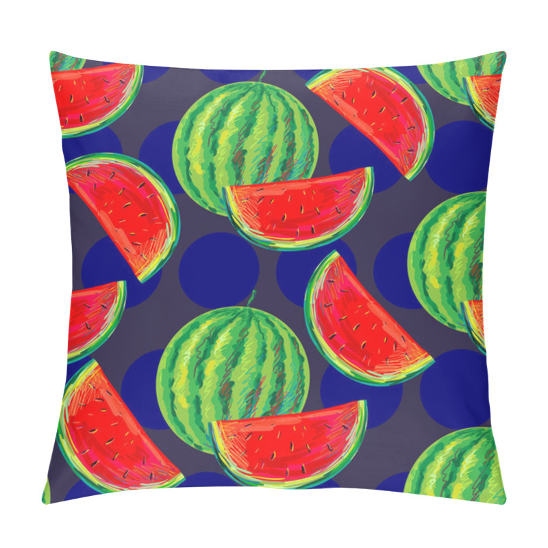 Personality  Seamless Pattern With Watermelons Pillow Covers