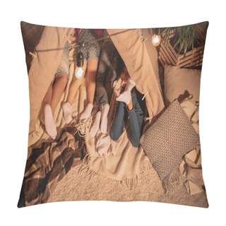 Personality  Children Resting In Tent At Home Pillow Covers