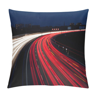 Personality  Cars On Freeway At Night Pillow Covers