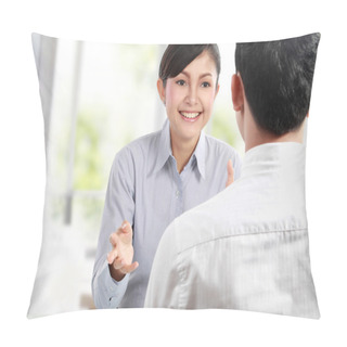 Personality  Business Talking On Business Meeting Pillow Covers