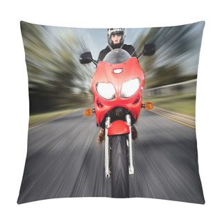 Personality  Speed Motorbike Rider With Motion Pillow Covers